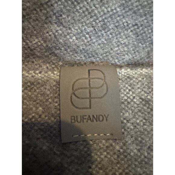 Bufandy Alpaca Blend Ombre Scarf With Fringe Edge Green Gray - Picture 2 of 6